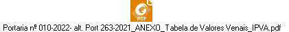 Portaria n 010-2022- alt. Port 263-2021_ANEXO_Tabela de Valores Venais_IPVA.pdf