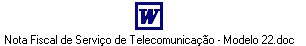 Nota Fiscal de Serviço de Telecomunicação - Modelo 22.doc